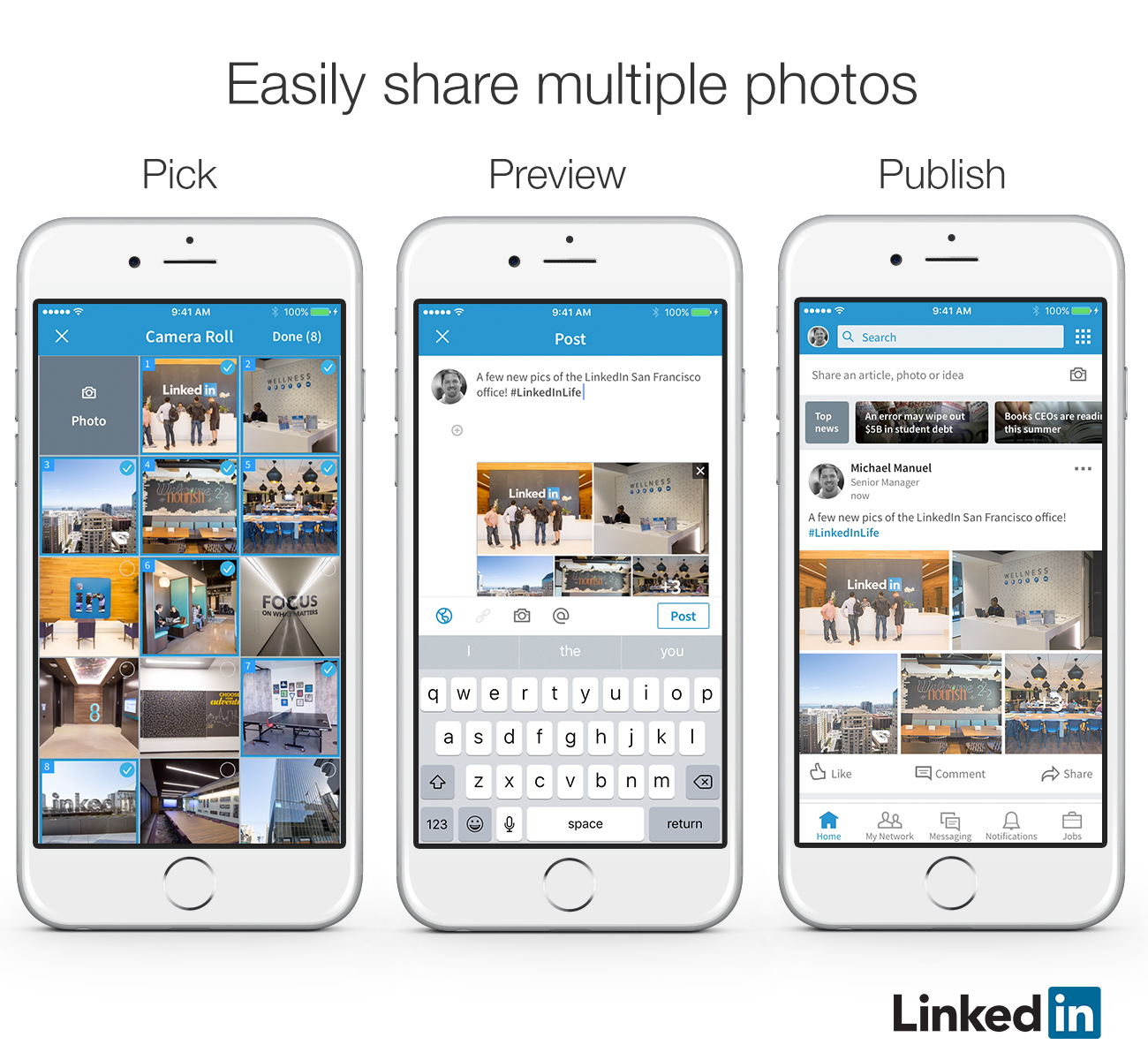 Download Vous pouvez ajouter plusieurs photos à vos publications LinkedIn - Socialshaker