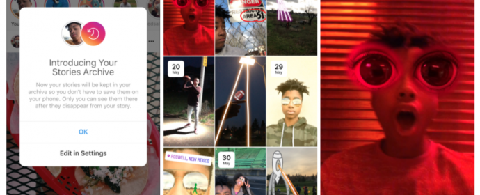 Instagram introduit les Stories sur les profils et lance leur sauvegarde automatique