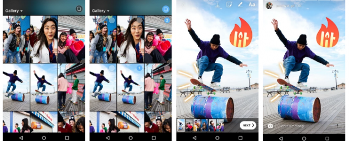 Instagram autorise l’upload de contenu multiple en une fois dans les Stories