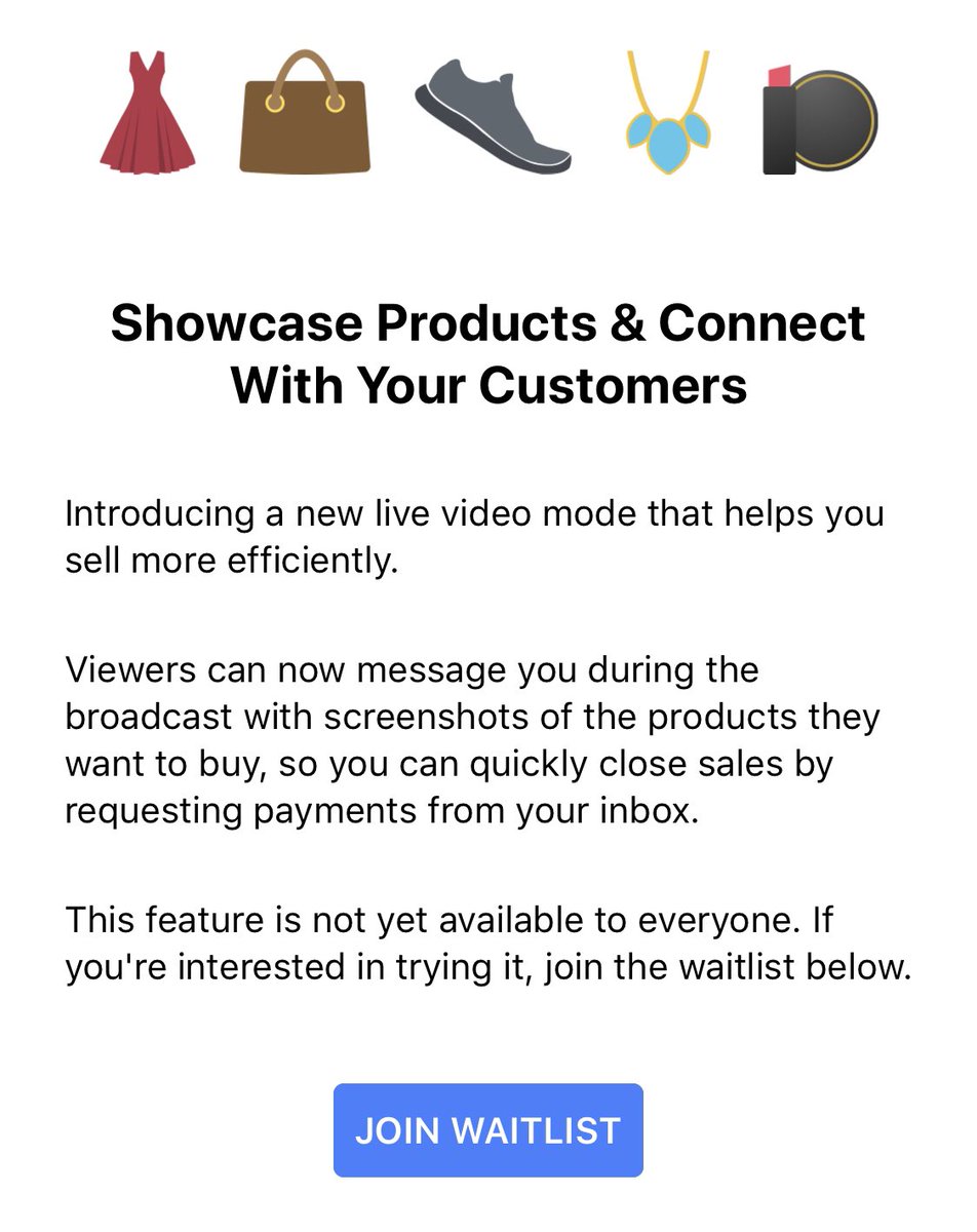 Facebook teste « Live Video Mode for Sellers »