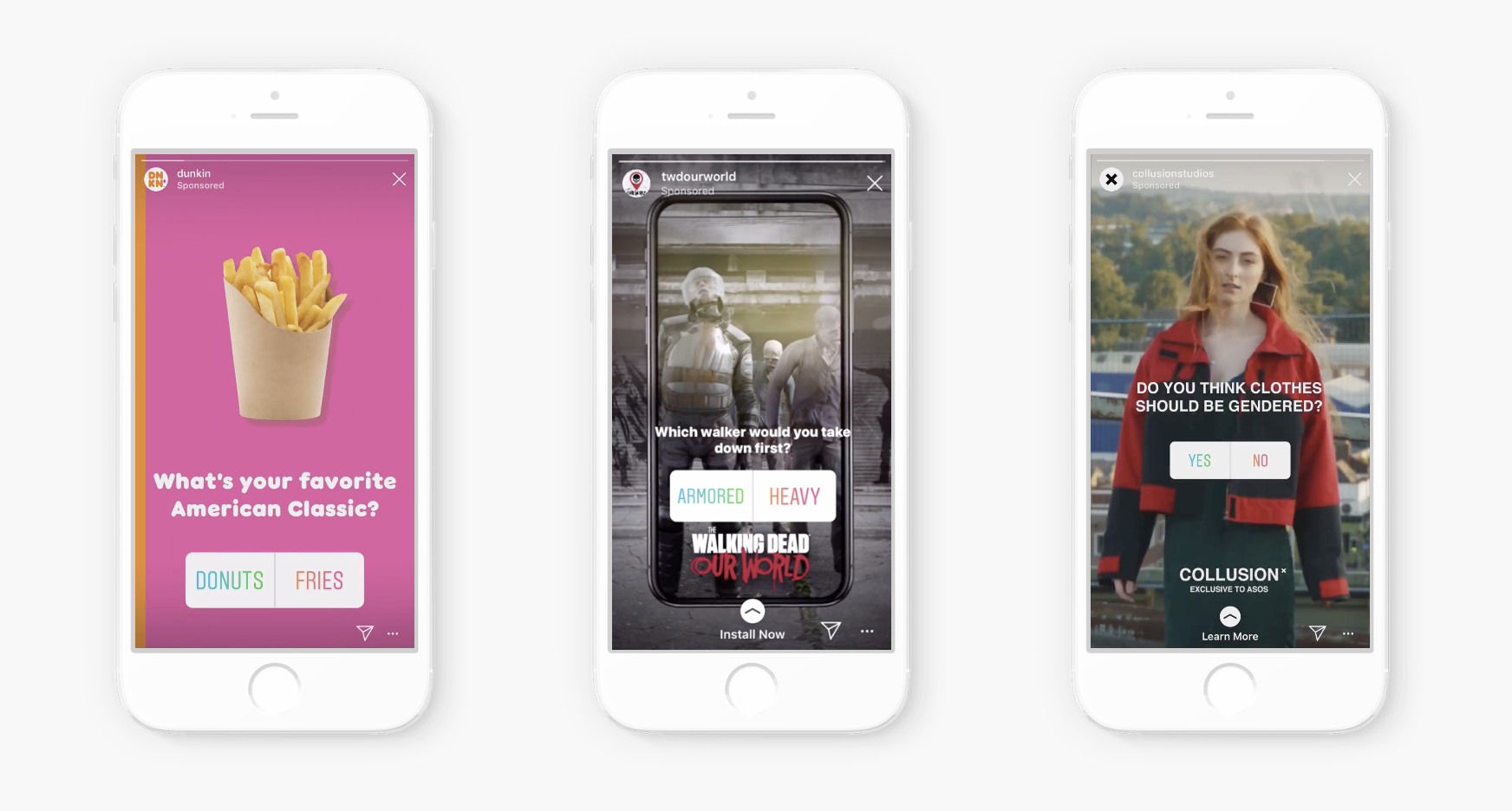 Les marques peuvent ajouter un sticker sondage dans leurs publicités pour les Stories Instagram