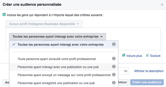 audience-personnalisee-instagram-options