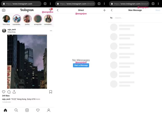 Instagram-Direct-Messaging-Web
