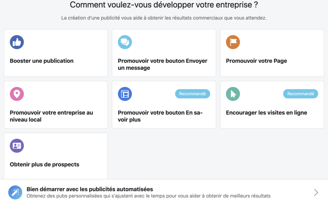 Facebook lance « Automated Ads » destiné à la publicité pour les petites entreprises