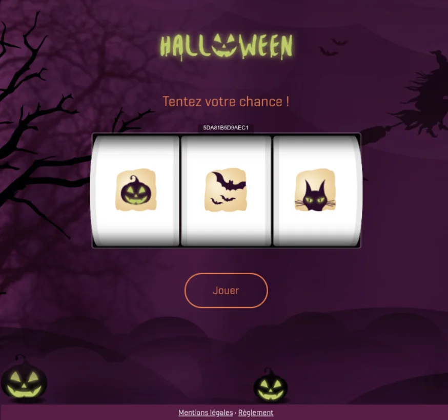 bandit manchot jeu concours halloween