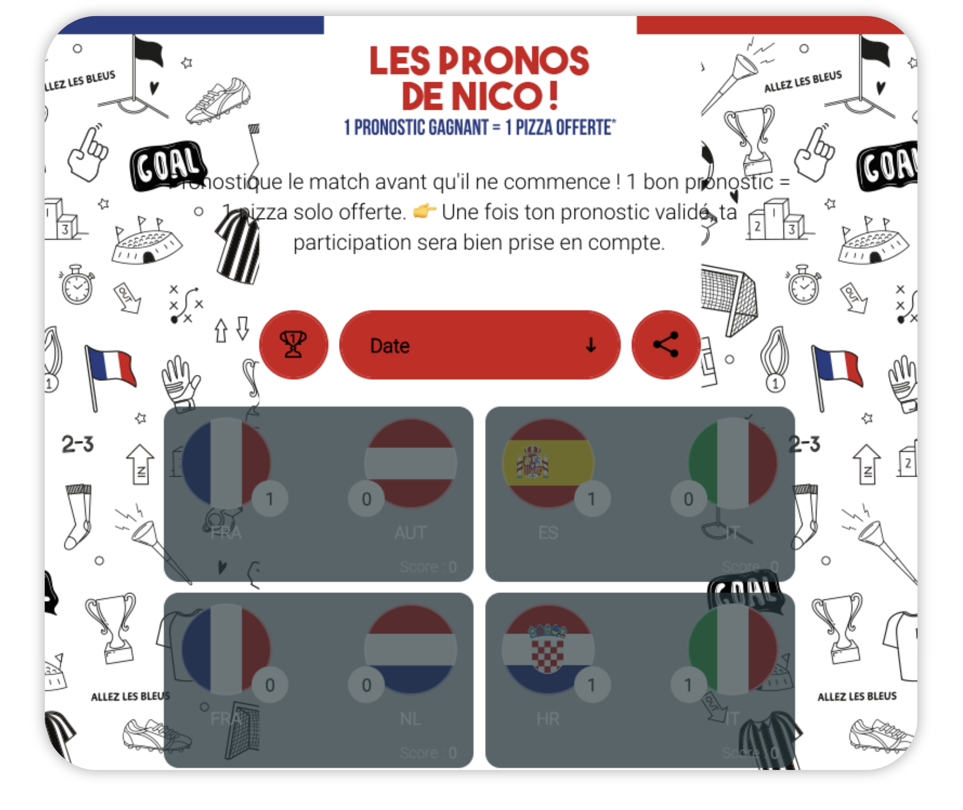 Pronostics - idées calendrier marketing